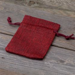 Juteposer 6 x 8 cm - maroon Lavendel og tørret duft