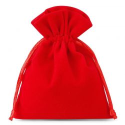 Veloursposer 6 x 8 cm - rød Poser til bryllupper