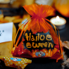 Halloween organza poser 12 x 15 cm - mix af mønstre og farver Mellemstore poser
