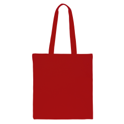 Bomuld Taske 38 x 42 cm med lange håndtag - rød Bomuldssække
