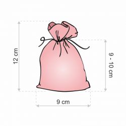 Poser à la linned med trykt 9 x 12 cm - naturlig / lavendel Beklædning og undertøj