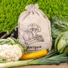 Sæk à la linned med trykt 35 x 50 cm - til grøntsager (PL) Indkøb og opbevaring i køkkenet