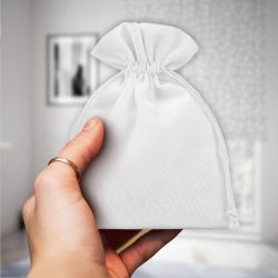 Bomuldsposer 11 x 14 cm - hvid Baby Shower