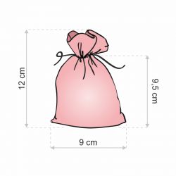 Poser à la linned med trykt 9 x 12 cm - naturlig / roser Baby Shower