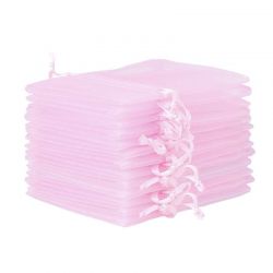 Organzaposer 10 x 13 cm - lyserød Påske