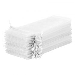 Organzaposer 16 x 37 cm - hvid Hvide poser
