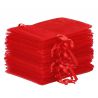 Organzaposer 26 x 35 cm - rød Røde poser
