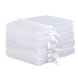 Organzaposer 12 x 15 cm - hvid Små poser