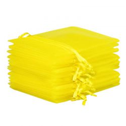 Organzaposer 12 x 15 cm - gule Påskeposer