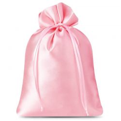 Satinposer 12 x 15 cm - lyserød Pink tasker