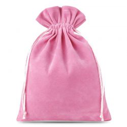 Veloursposer 15 x 20 cm - lyserød Pink tasker