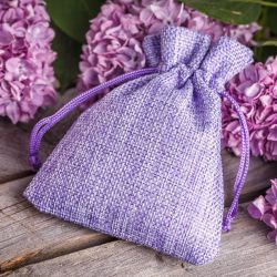 Juteposer 9 x 12 cm - lys violet Lavendelposer