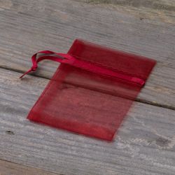 Organzaposer 7 x 9 cm (SDB) - rødbrun Walentynki
