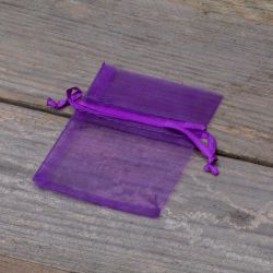 Organzaposer 6 x 8 cm - lilla mørk Lavendel og tørret duft