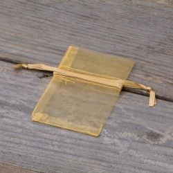 Organzaposer 5 x 7 cm - guld Poser til særlige lejligheder
