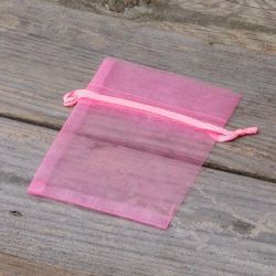 Organzaposer 8 x 10 cm - pink Små poser 8x10 cm