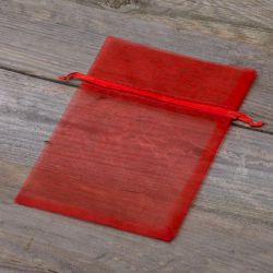 Organzaposer 13 x 18 cm - rød Mellemstore poser