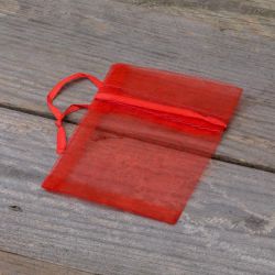 Organzaposer 7 x 9 cm (SDB) - rød Walentynki