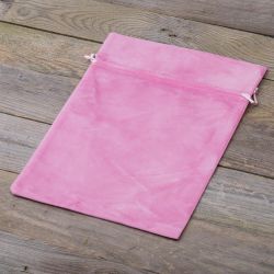 Veloursposer 22 x 30 cm - lyserød Pink tasker