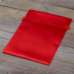 Satinposer 22 x 30 cm - rød Røde poser