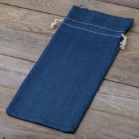 Denim pose 16 x 37 cm - blå På farten