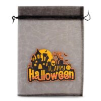 Halloweenpose (nr.1) i organza 30 x 40 cm - sort Sorte poser