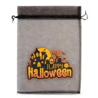 Halloweenpose (nr.1) i organza 30 x 40 cm - sort Sorte poser