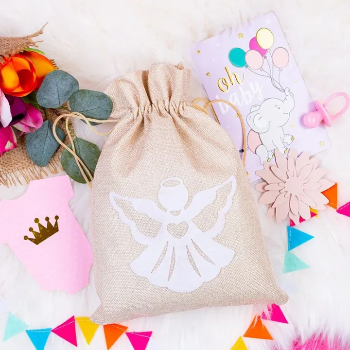 Jutesæk 22 x 30 cm- hvid engel Alle produkter
