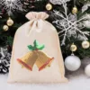 Jutesæk 26 x 35 cm - Jul - Klokker Jutesække