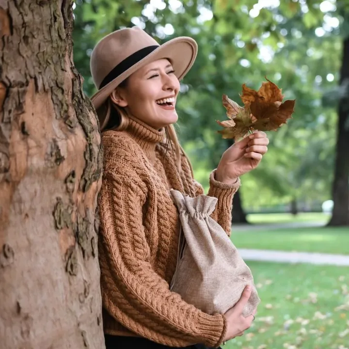 Jutesæk 30 x 40 cm - naturlig Halloween