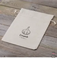 Sæk à la linned med trykt 22 x 30 cm - til hvidløg (PL) Have og stueplanter