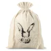 Sæk à la linned med trykt 26 x 35 cm - naturlig / kanin Poser til særlige lejligheder