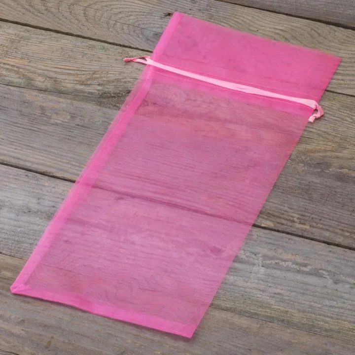 Organzaposer 15 x 33 cm - pink Walentynki