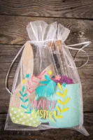 Organzaposer 22 x 30 cm med tryk Trykte Poser