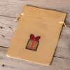 Satinposer 12 x 15 cm - guld - Gave Jul