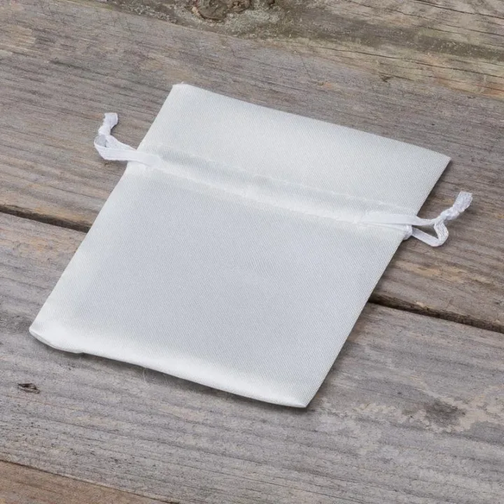 Satinposer 6 x 8 cm - hvid Baby Shower