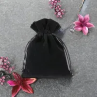 Veloursposer 6 x 8 cm - sort Sorte poser