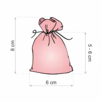 Veloursposer 6 x 8 cm - sort Borddekorationer