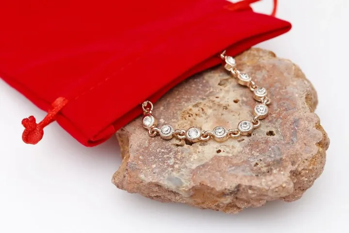 Veloursposer 9 x 12 cm - rød Walentynki