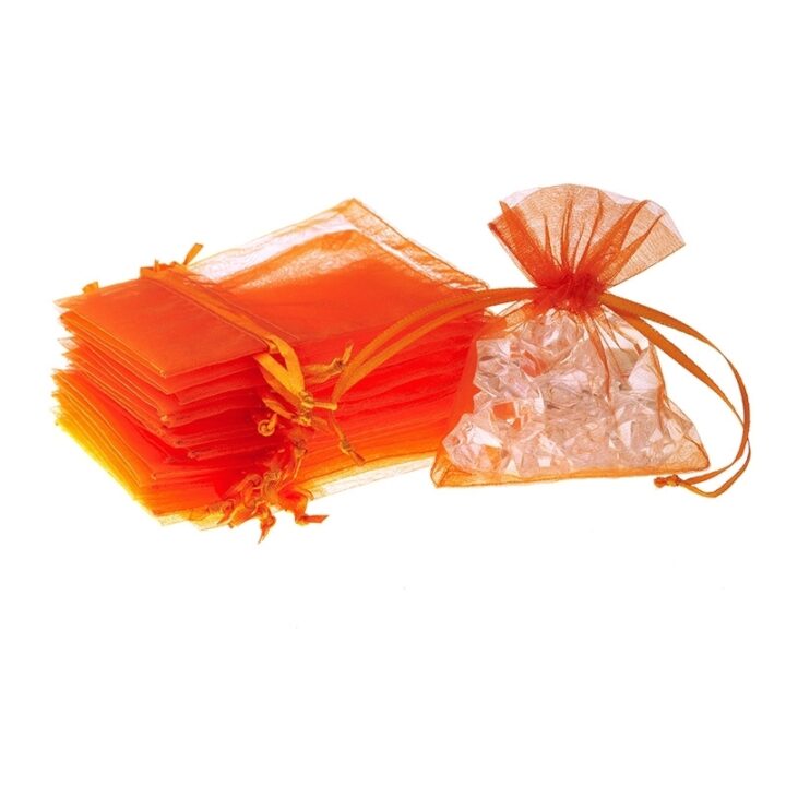 Organzaposer 11 x 14 cm - orange Organza-poser