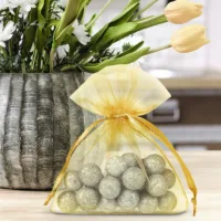 Organzaposer 12 x 15 cm - grøn Lavendel og tørret duft