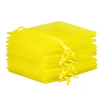 Organzaposer 13 x 18 cm - gule Organza-poser