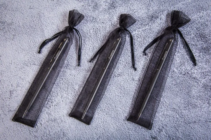 Organzaposer 3,5 x 19 cm - sort Halloween