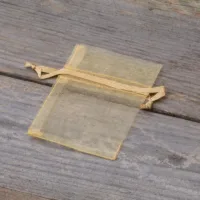 Organzaposer 6 x 8 cm - guld Lavendel og tørret duft