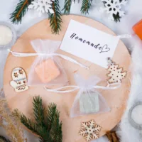 Organzaposer 7 x 9 cm - hvid Organza-poser