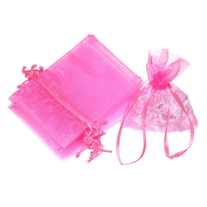 Organzaposer 7 x 9 cm - pink Organza-poser