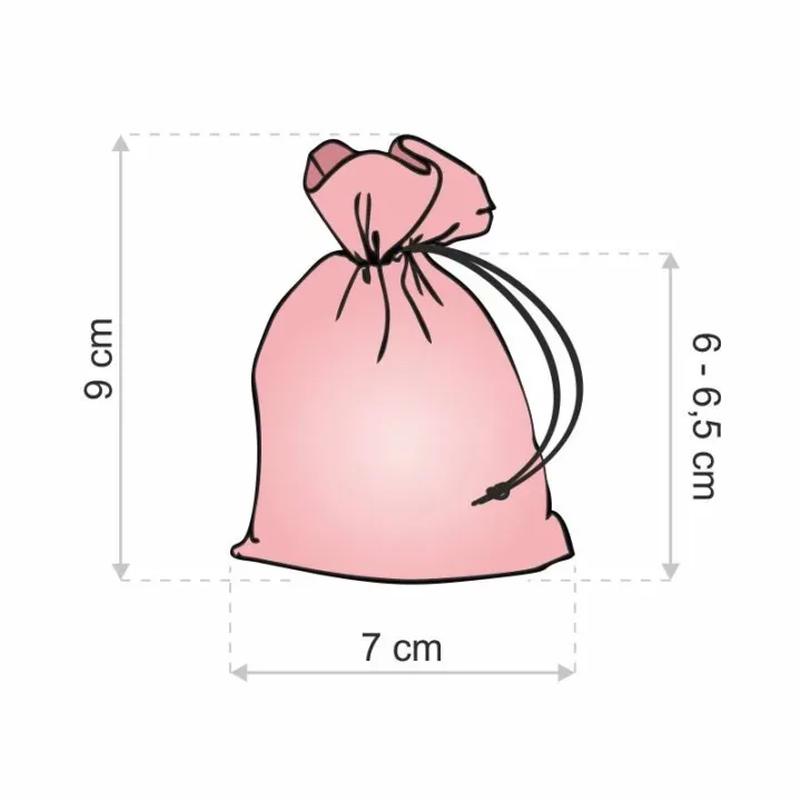 Organzaposer 7 x 9 cm (SDB) - neongrøn Organza-poser