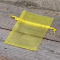 Organzaposer 9 x 12 cm - gul Påske