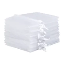 Organzaposer 26 x 35 cm - hvid Store poser 26x35 cm