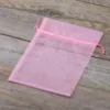 Organzaposer 30 x 40 cm - lyserød Store poser 30x40 cm